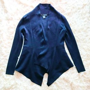 Moving sale! GUC | 89th & Madison Large Blue Waterfall Cardi | Navy Blue